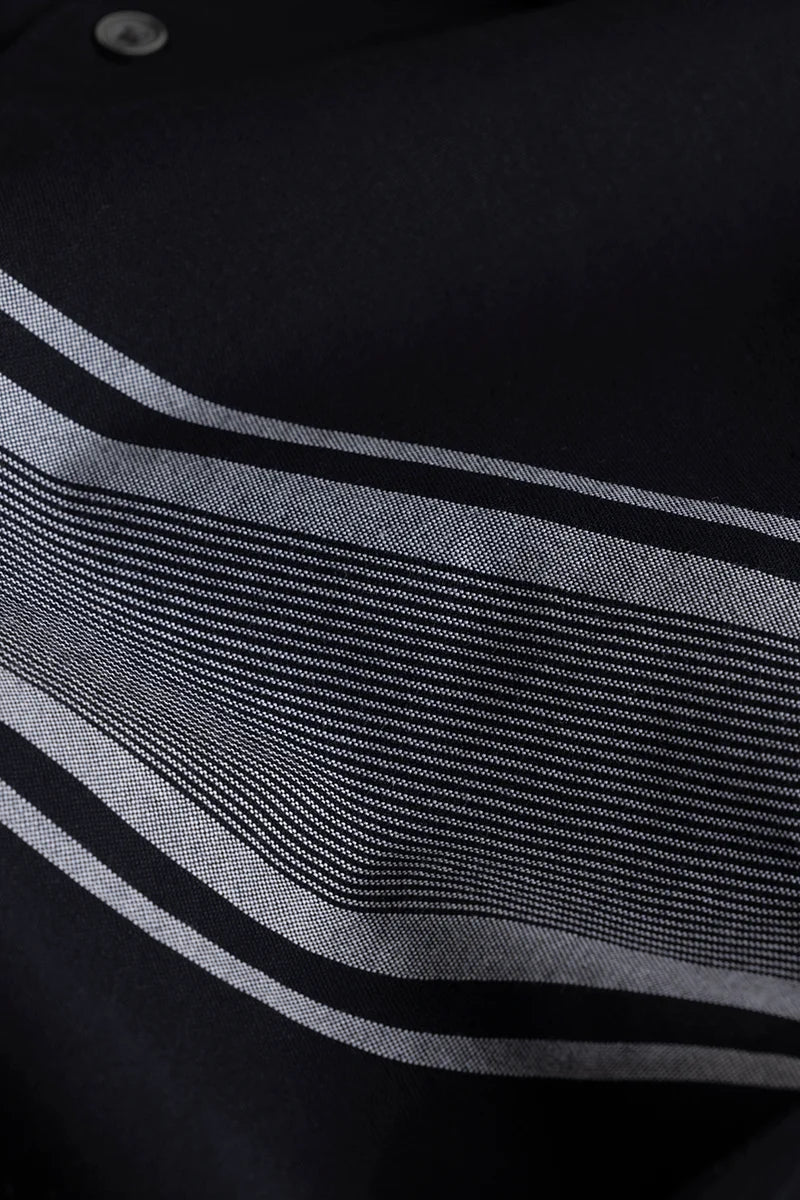 Stripelush Jet Black Stripe Shirt