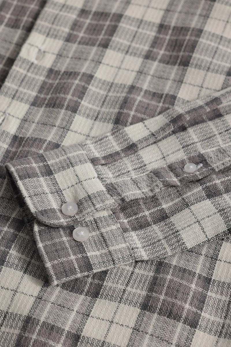 Plaided Grey Check Shirt