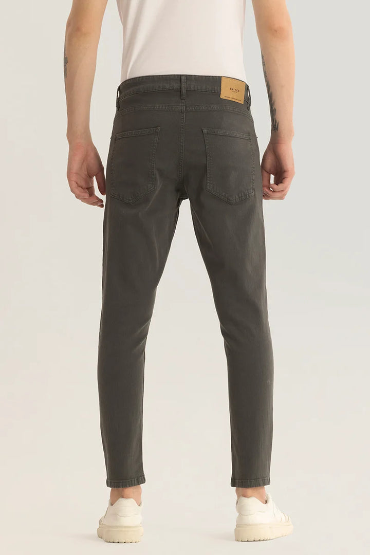 Quantum Dark Grey Plain Skinny Fit Jeans