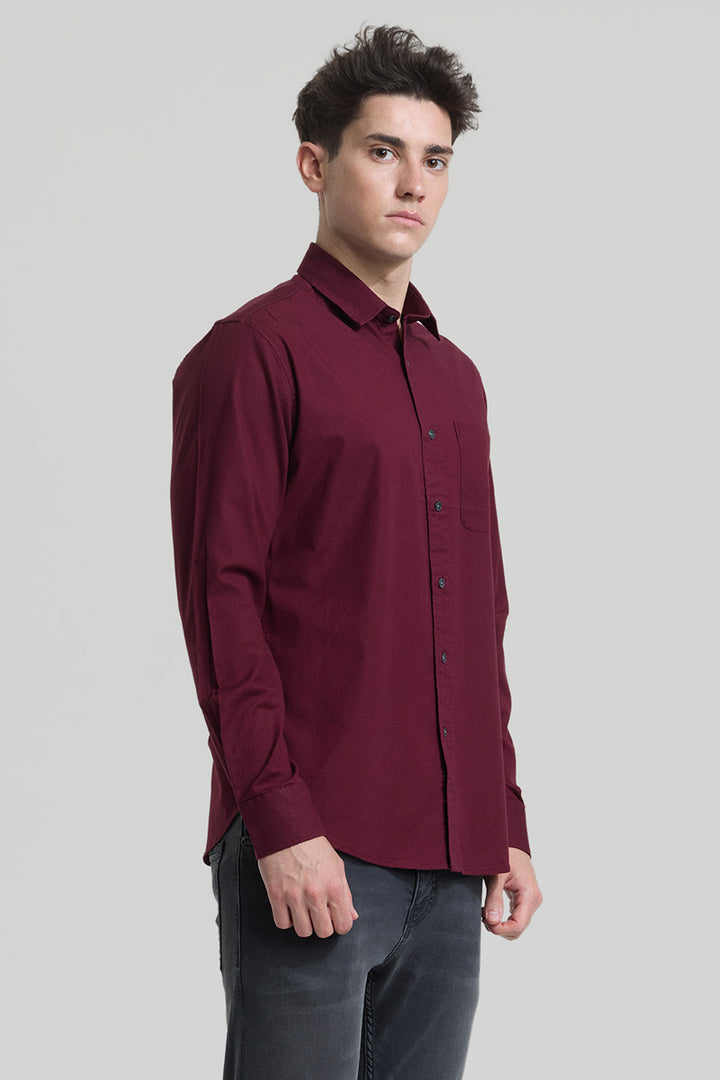 Maroon Slim Fit Shirt