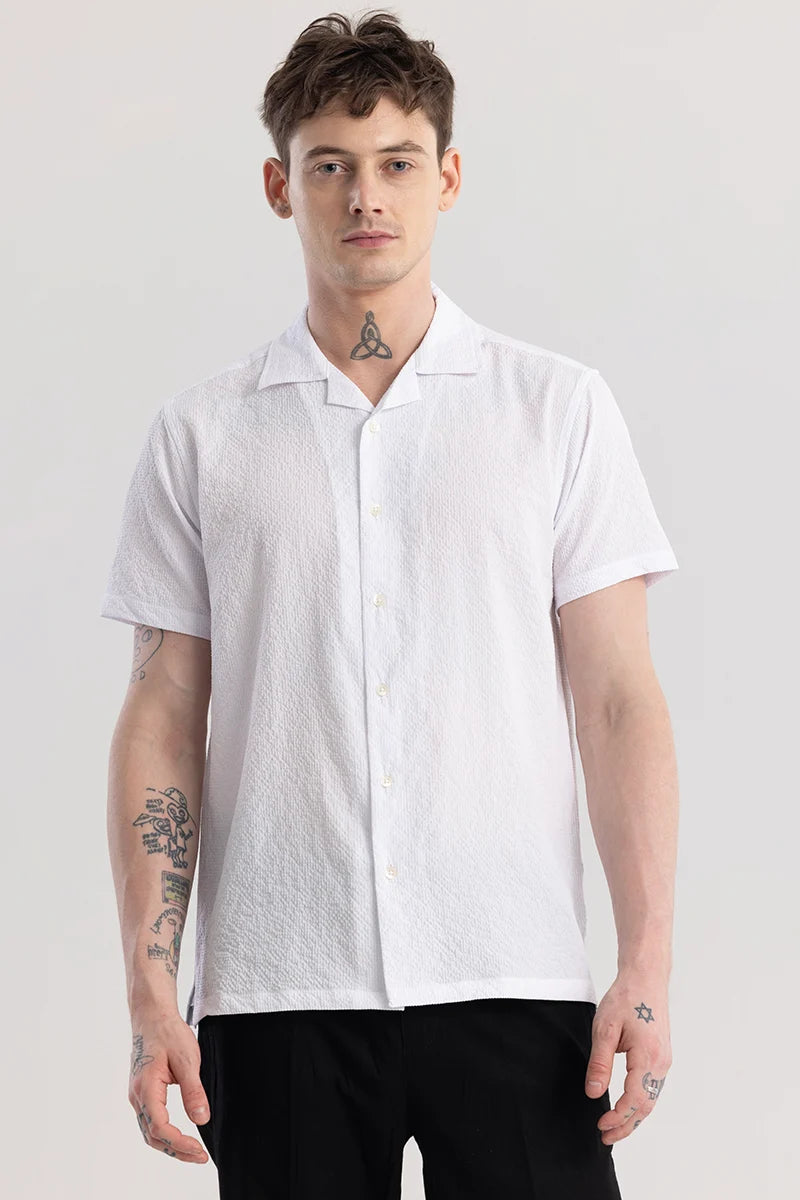 Mystique White Plain Shirt