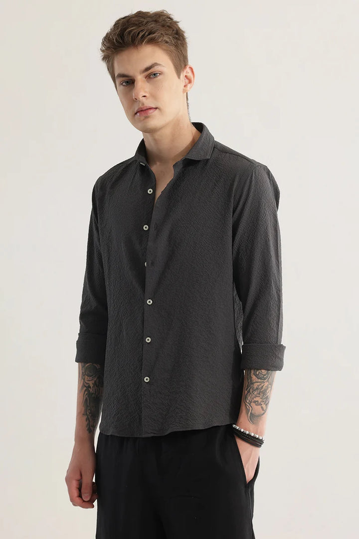 FlexiGarb Textured Grey Shirt