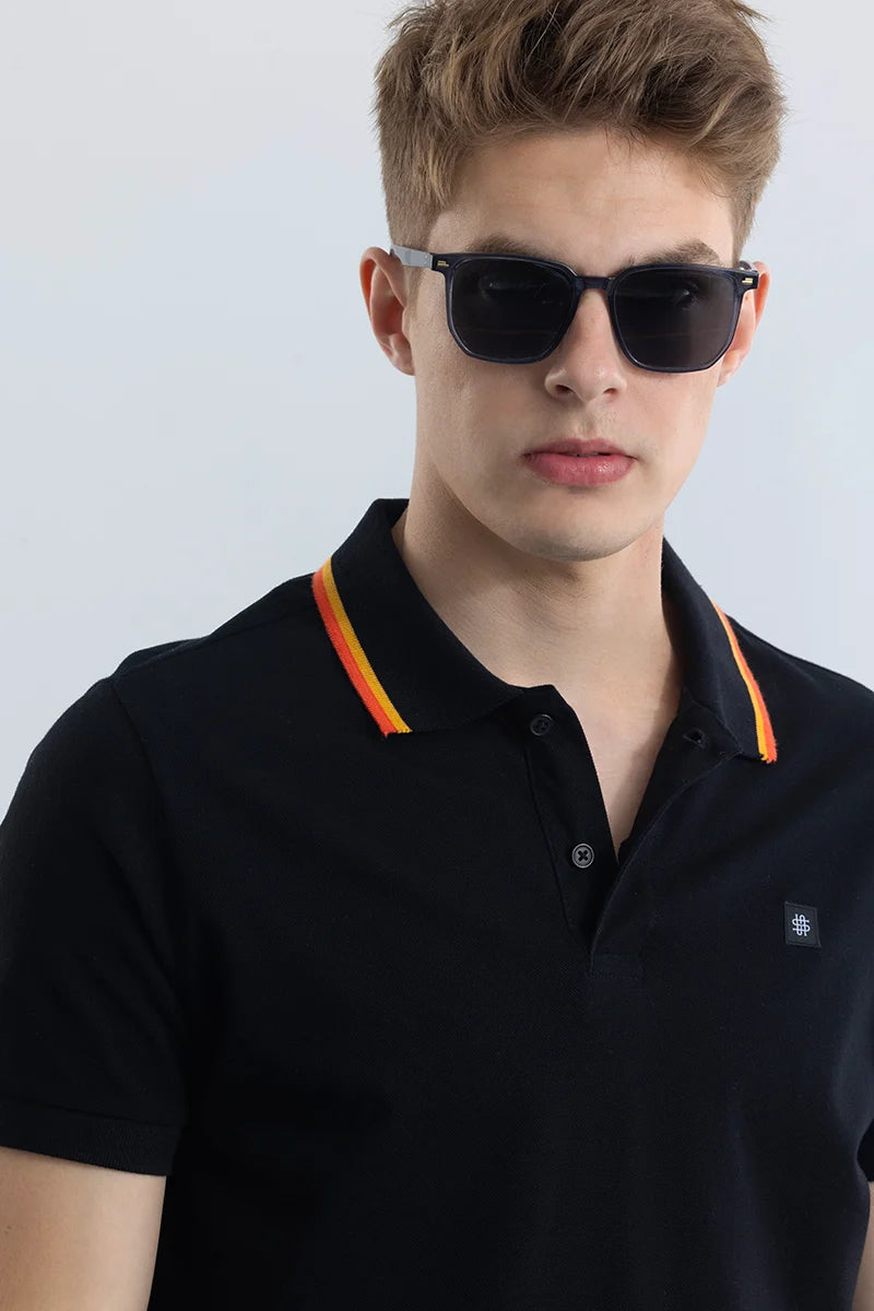 Nadia Black Polo T-Shirt