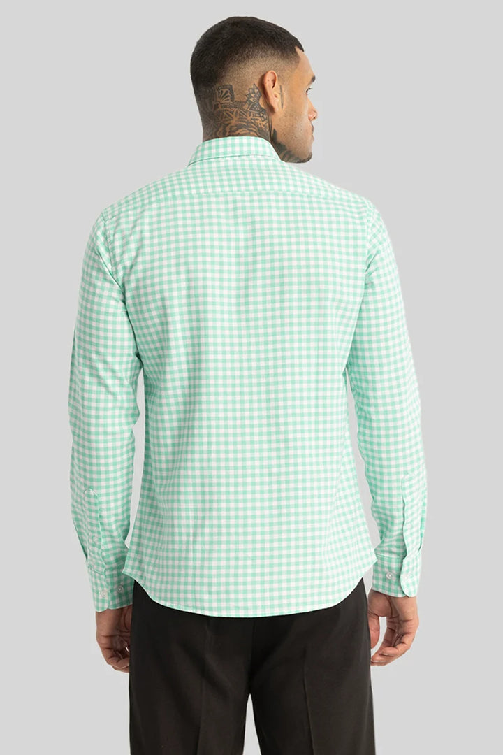 Green Gingham Checks Shirt