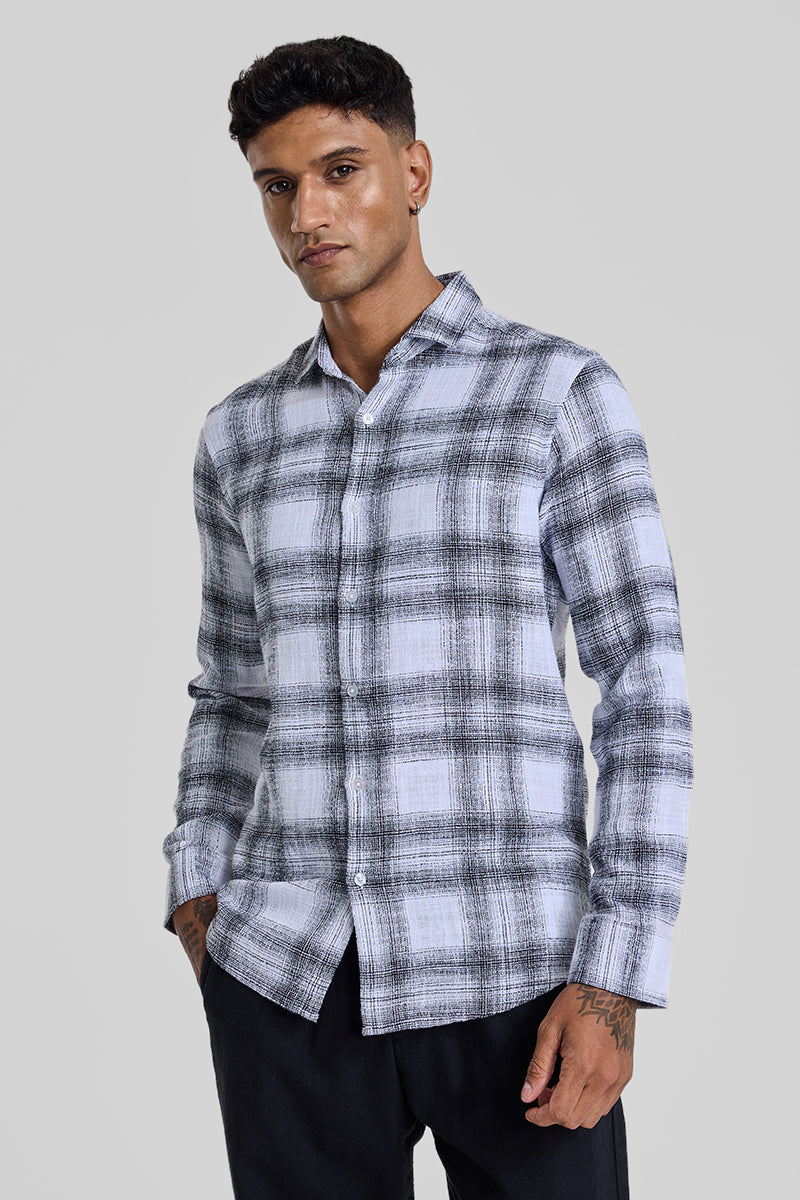 White Checks Slim Fit Shirt