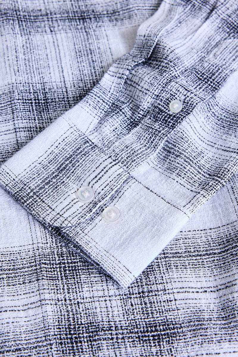 White Checks Slim Fit Shirt