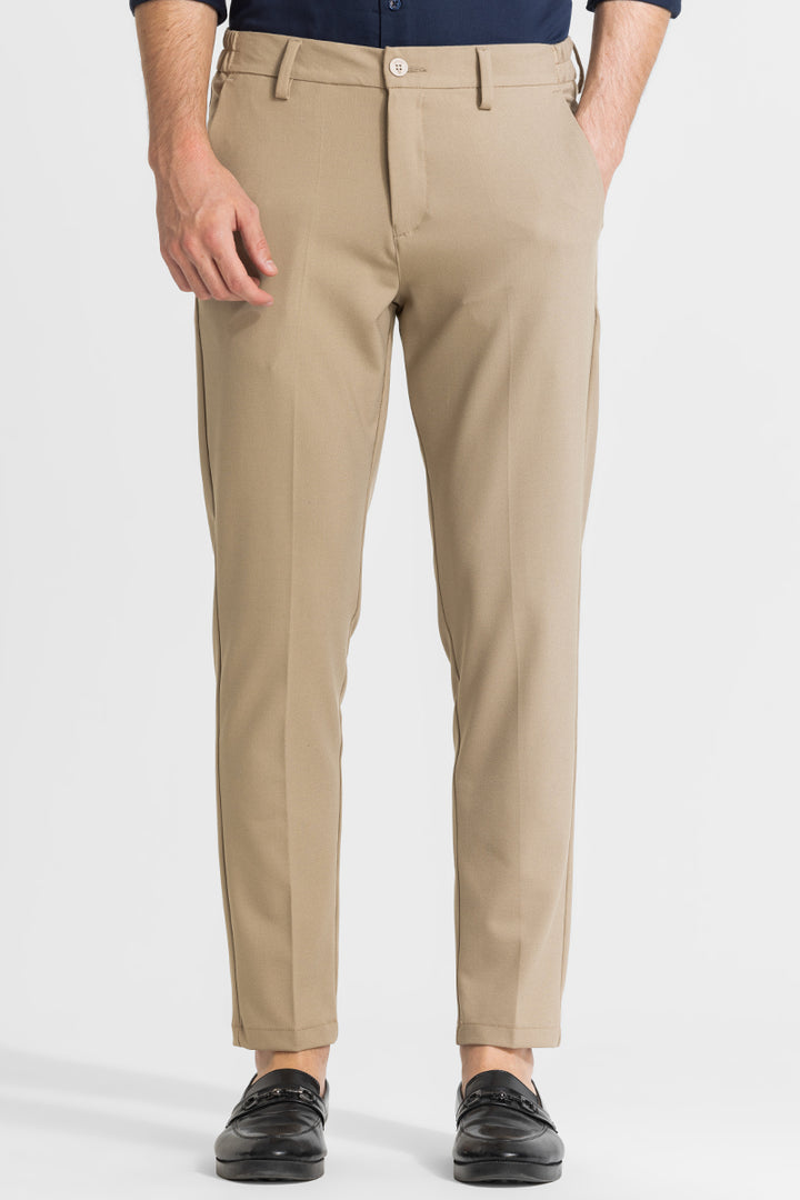 Light Brown Slim Fit Trousers