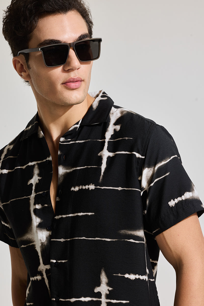 Black Cuban Abstract Shirt