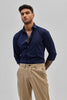 Dark Blue Slim Fit Stretch Shirt