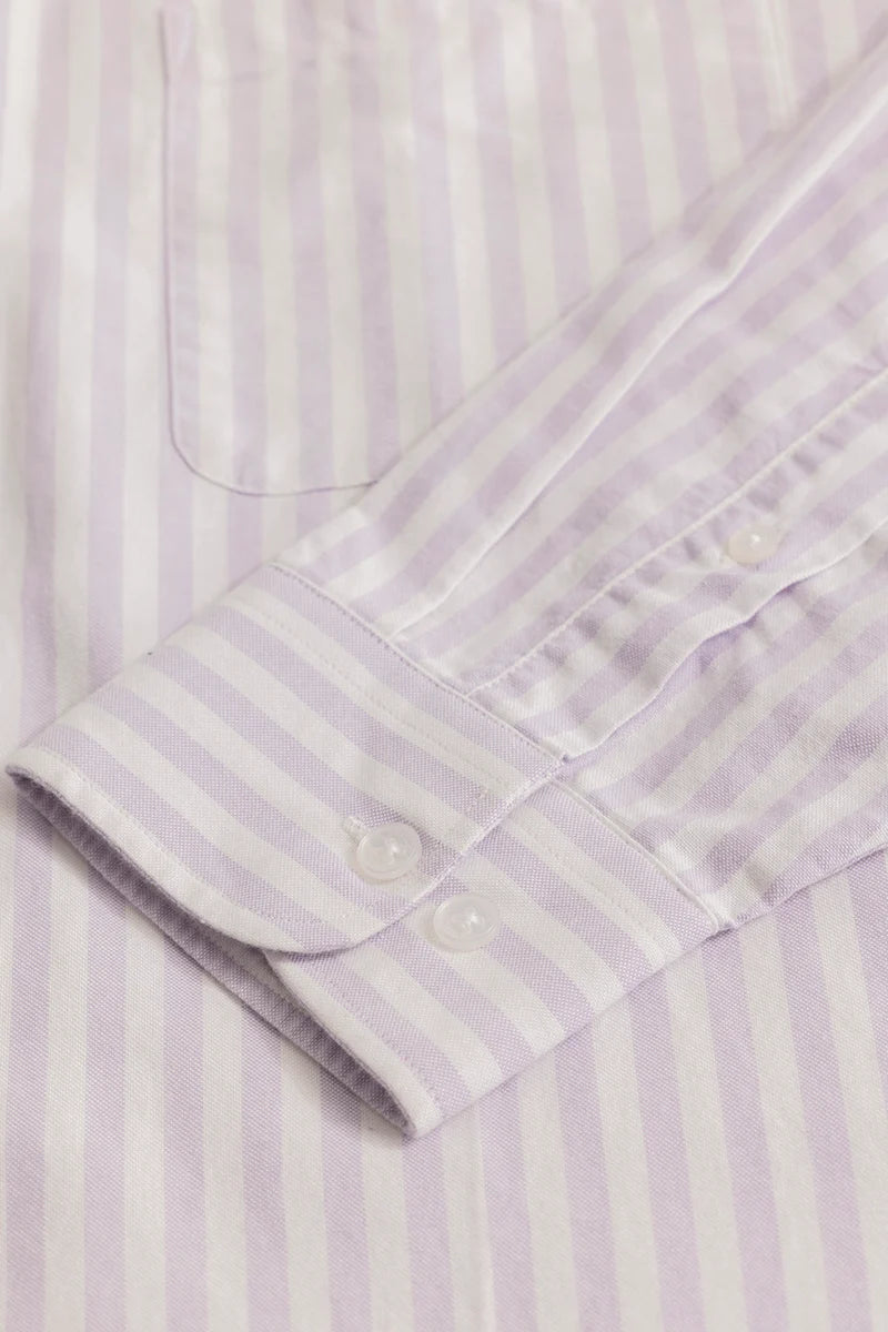 Fortunato Lavender Stripes Plus Size Shirt