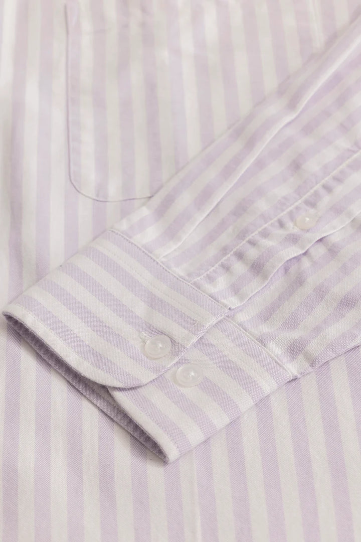 Fortunato Lavender Stripes Plus Size Shirt