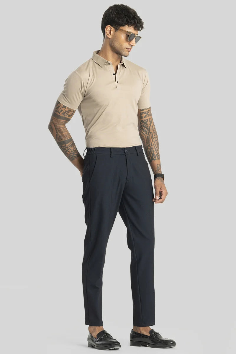 Giorgio Navy Slim Fit Trousers