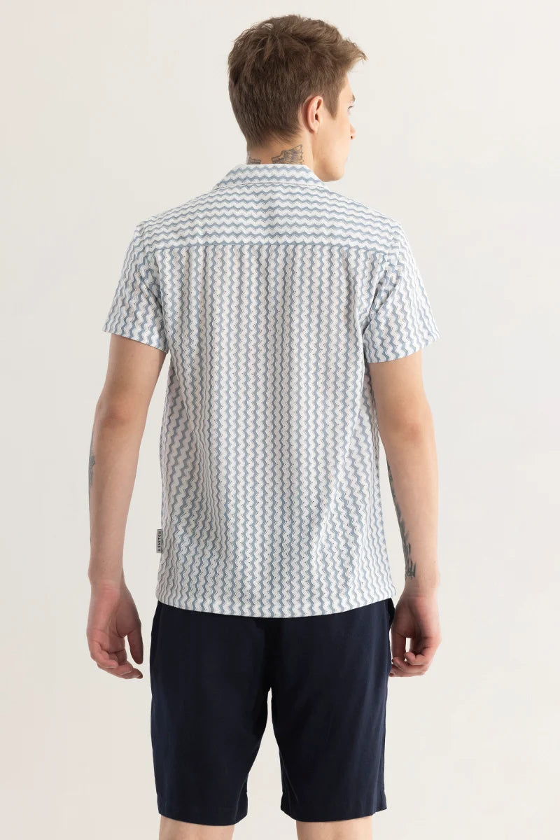 Zigovenue Blue Striped Shirt