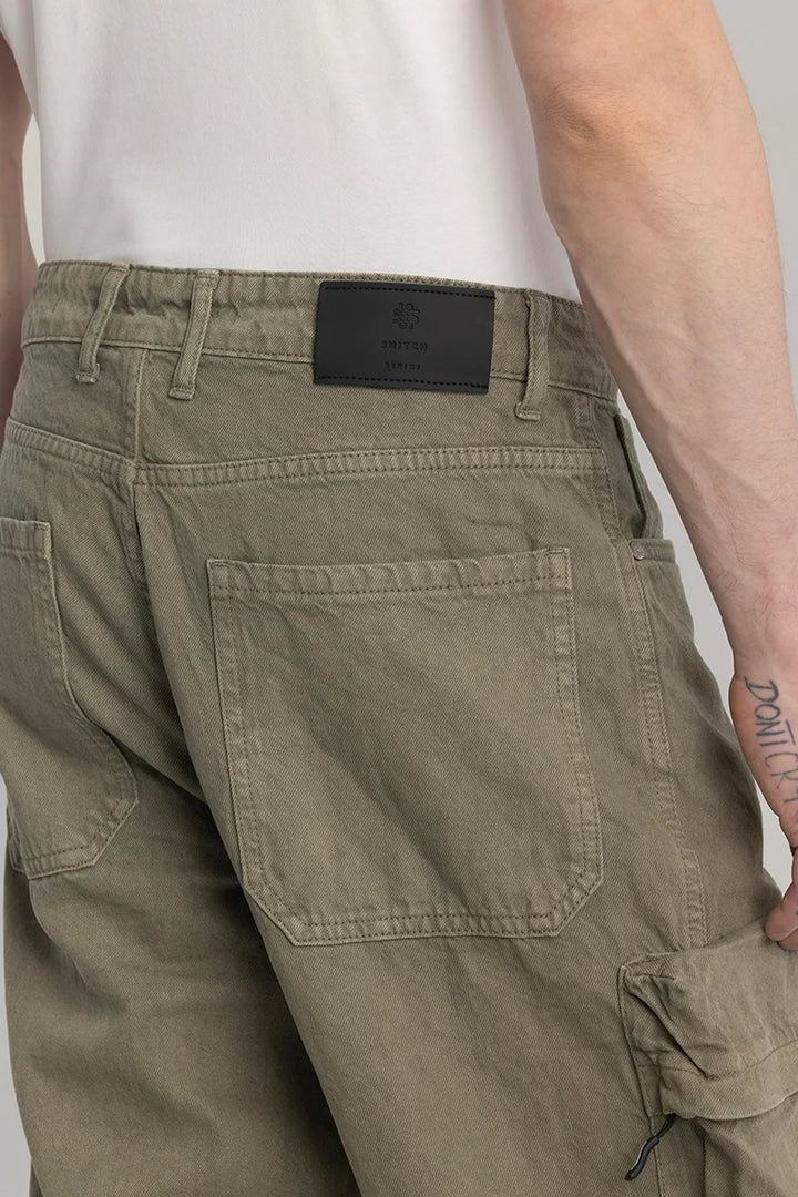 Pockeflex Olive Baggy Cargo Jeans