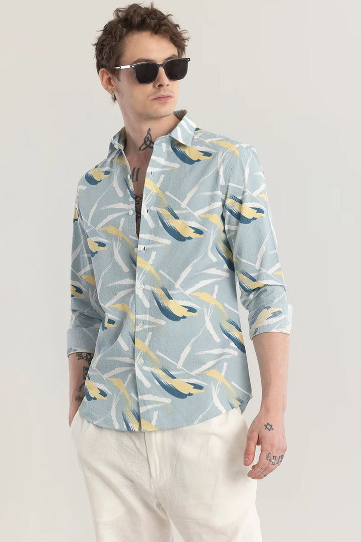 Foliavogue Blue Abstract Shirt