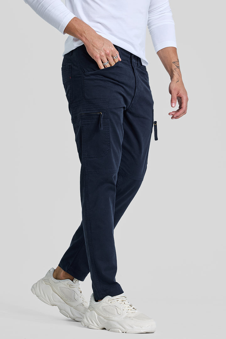 Navy Slim Fit Cargo Pants