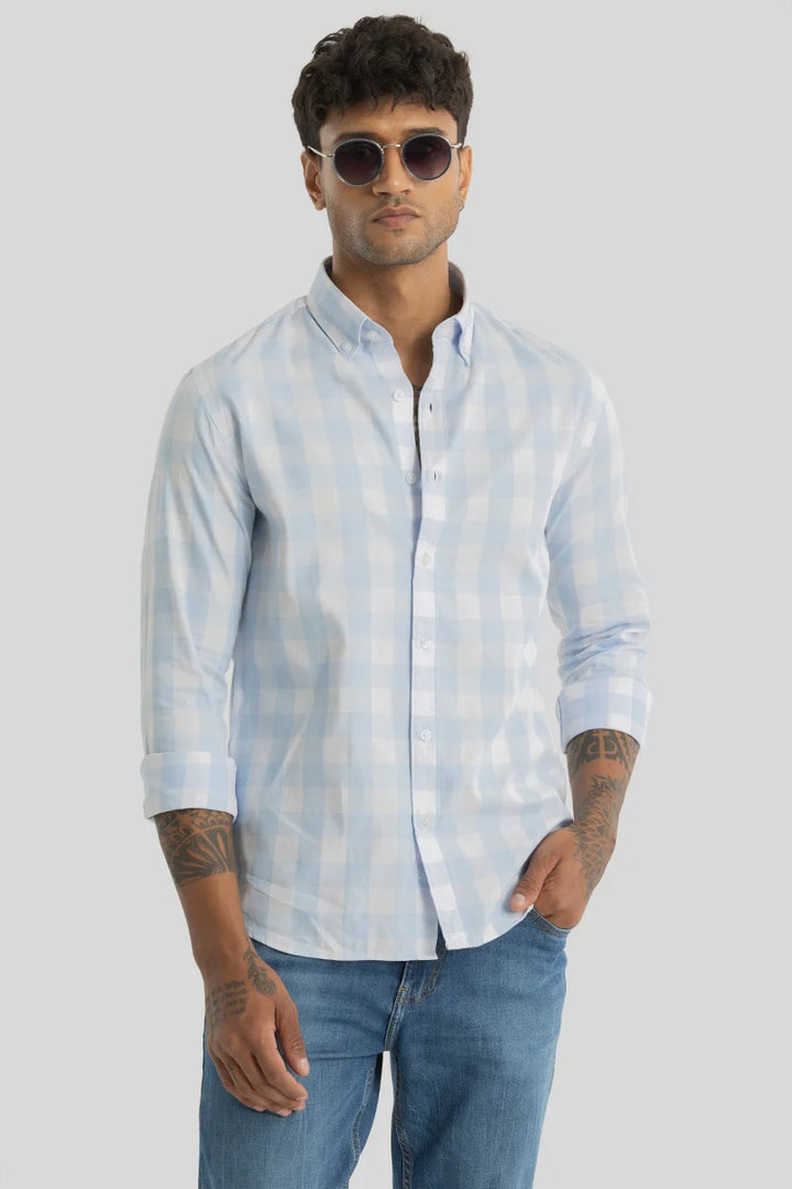 Sacha Light Blue Checks Shirt