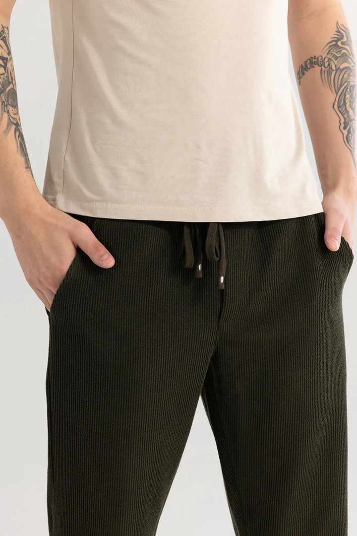 Wafflepants Olive Relaxed Fit Joggers