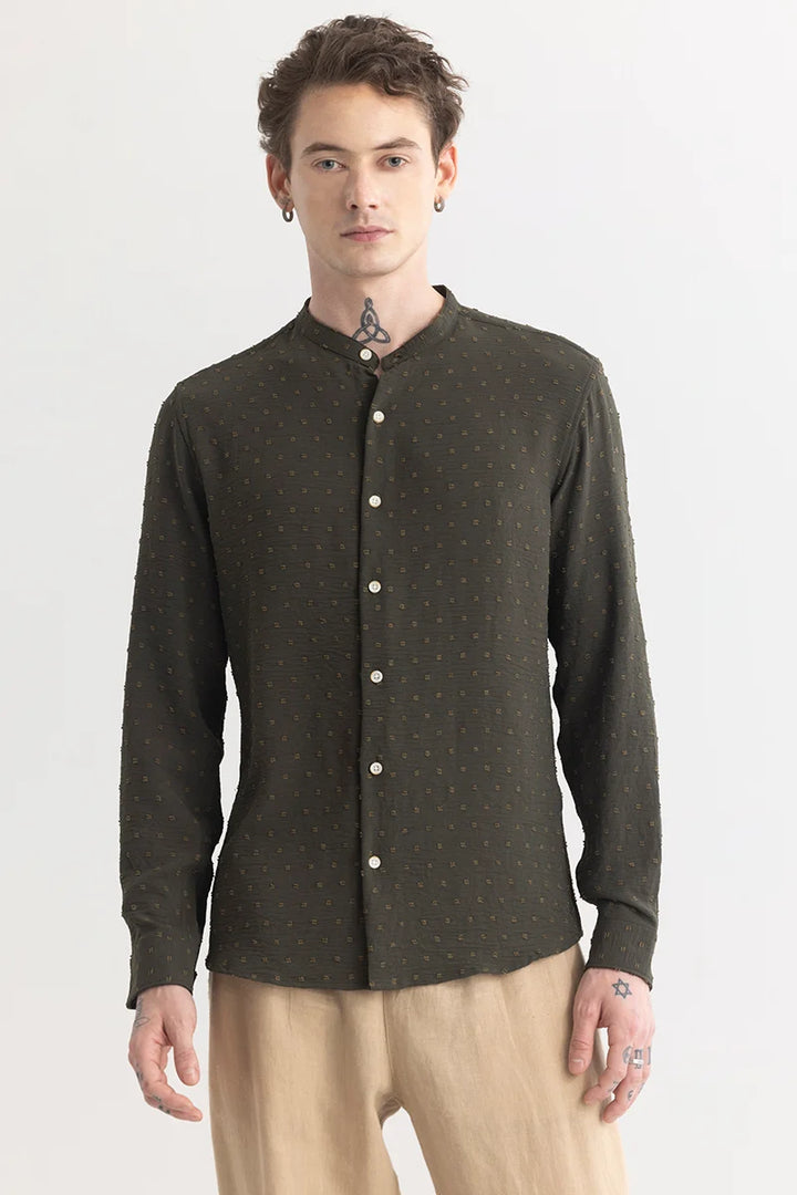 Texturity Textured Olive Shirt