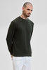 Olive Textured Sweatshirt