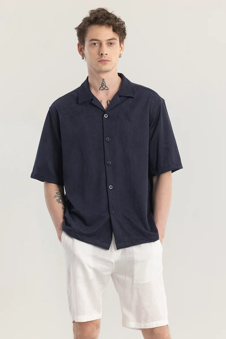 Chilluxe Navy Oversized Shirt