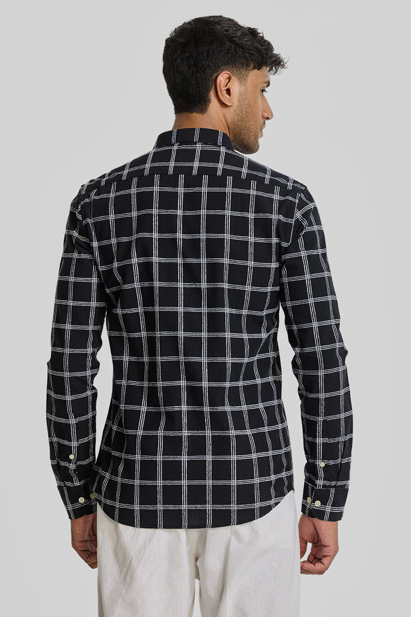 Black Checks Slim Fit Shirt