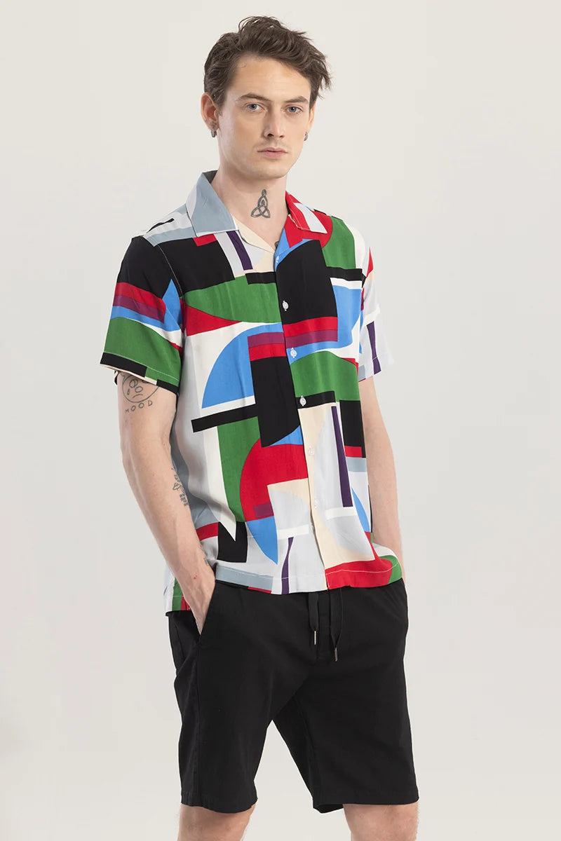 GeoVibrance Abstract Multicolor Shirt