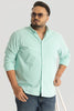 Green Oxford Checks Plus Size Shirt