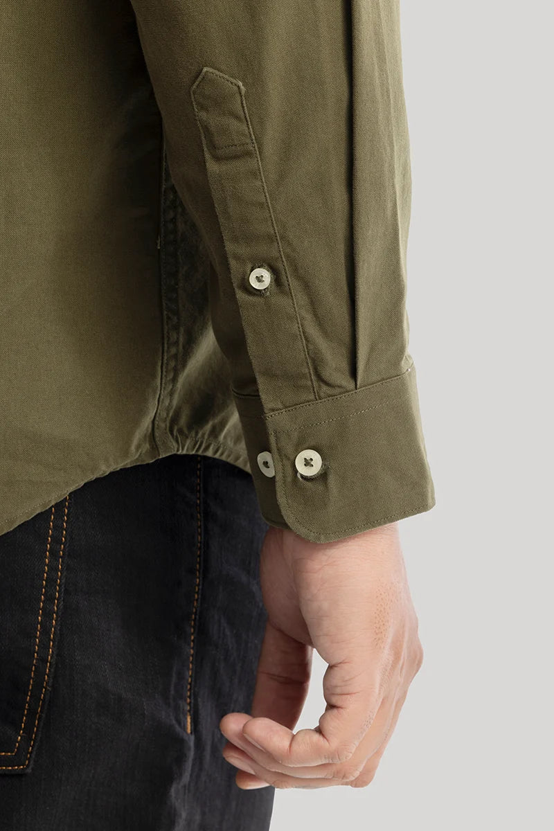 Lucia Olive Plain Shirts