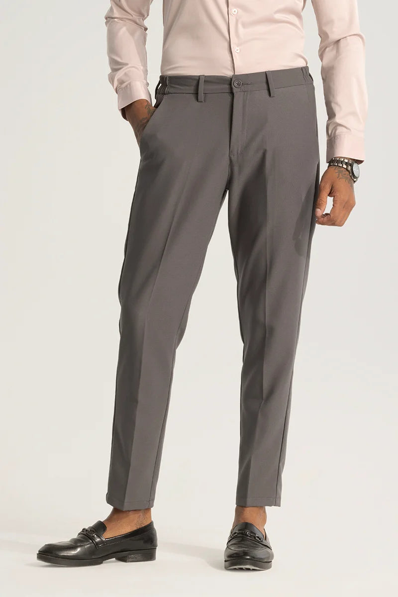 Grey Slim Fit Trousers