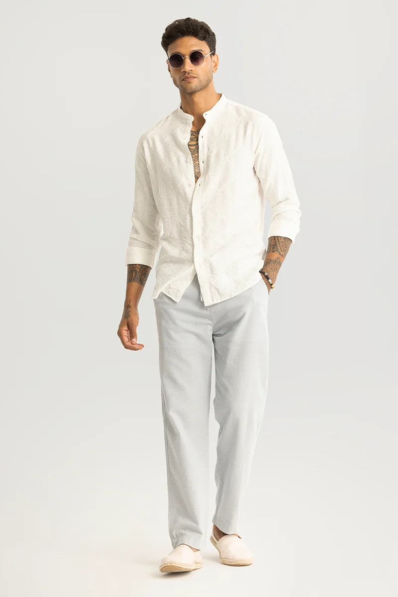 Giovanni White Embroidered Shirt