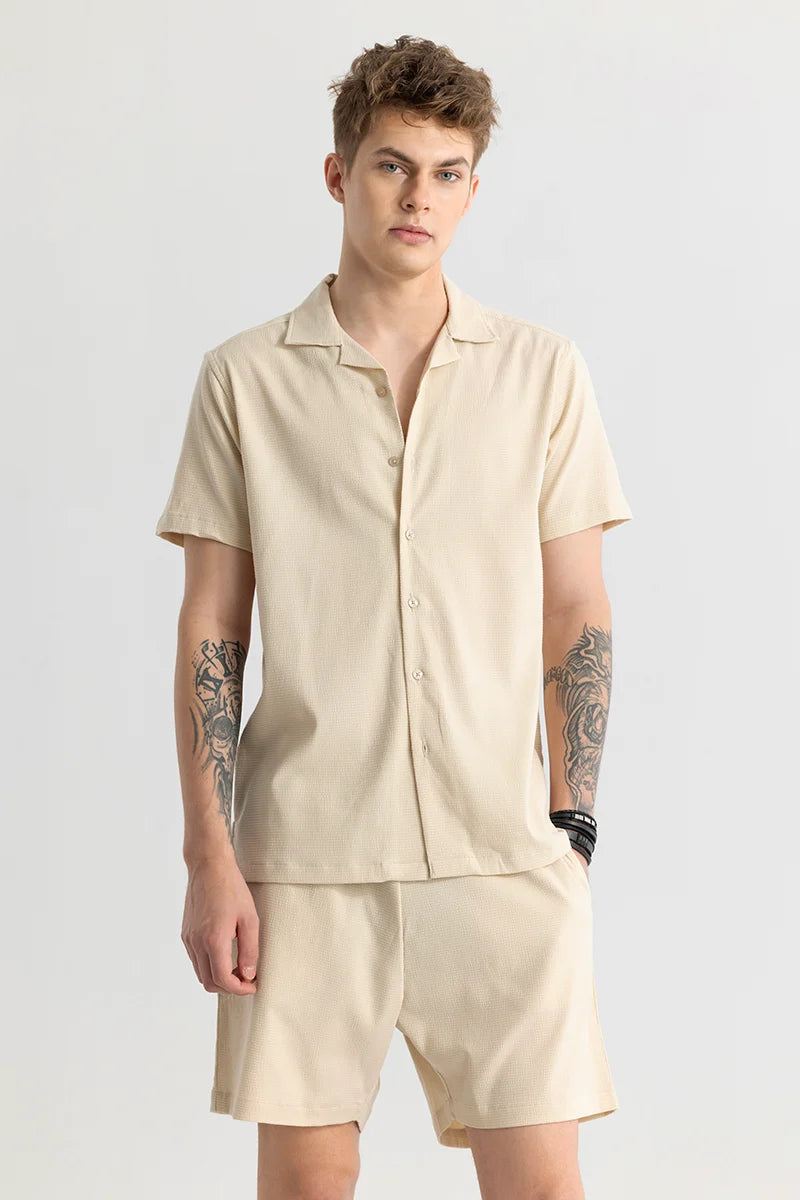 Daphne Beige Plain Shirts