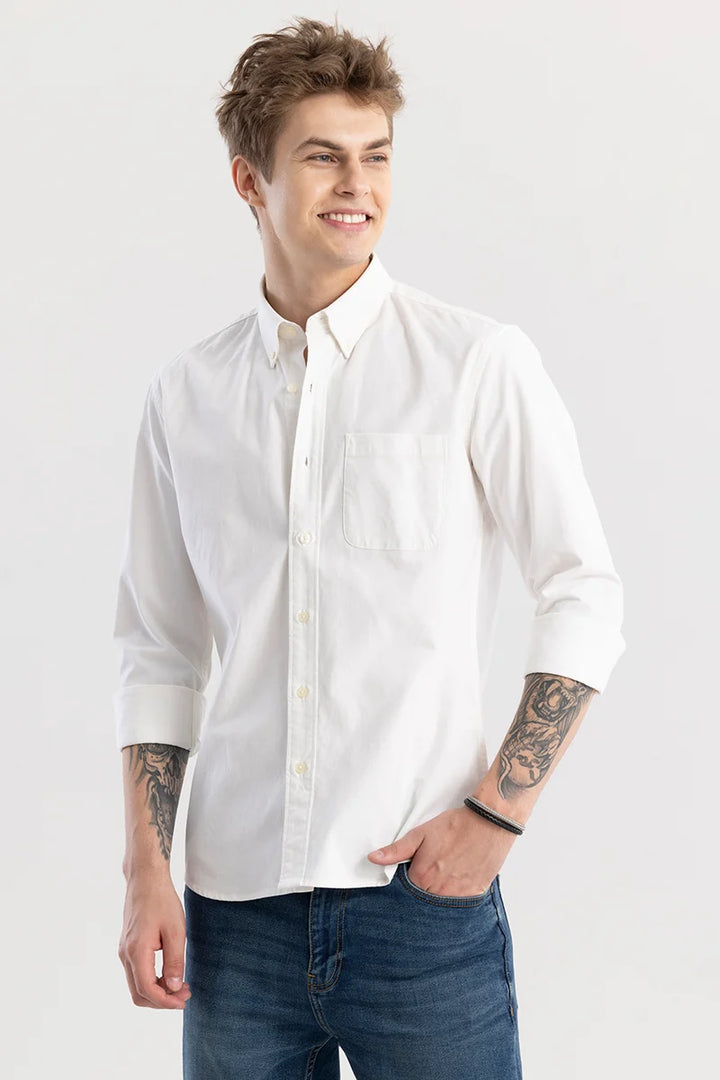 Shirtolo Plain White Shirt