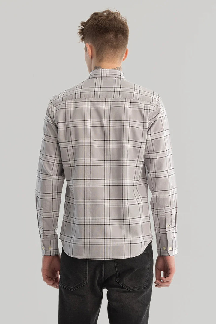 Grey Checks Oxford Shirt