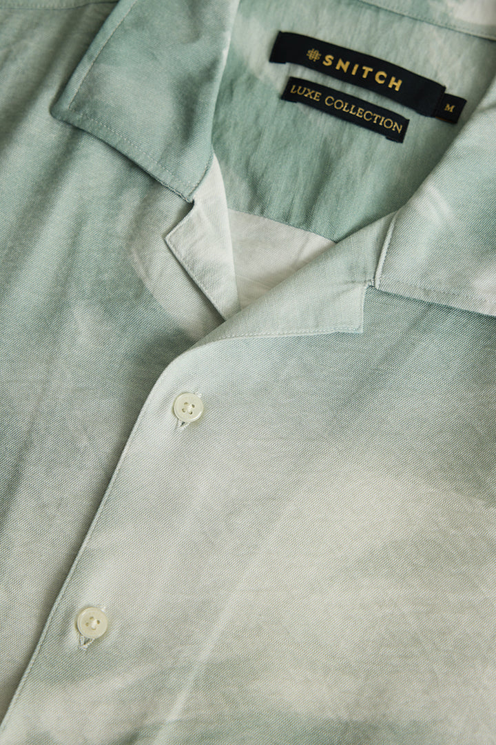 Light Green Cuban Abstract Shirt