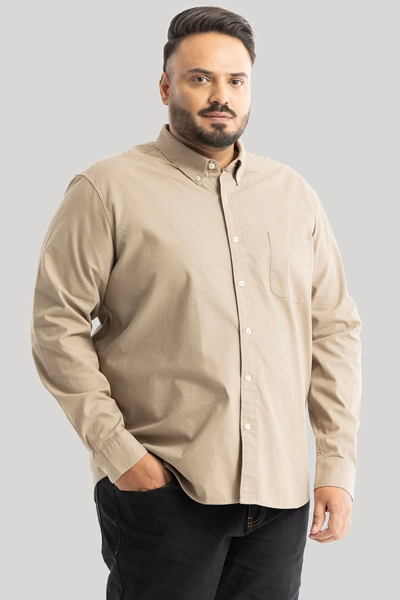 Lucia Beige Plain Shirts