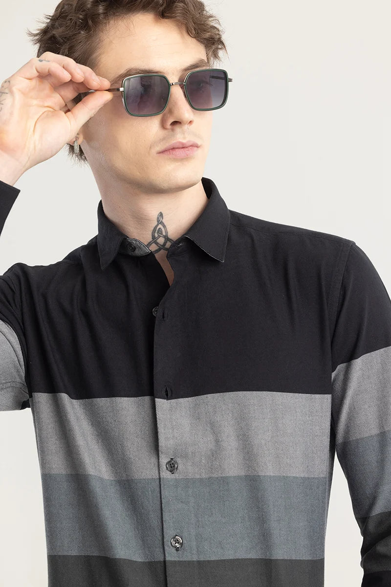 Shadient Stripe Black Shirt