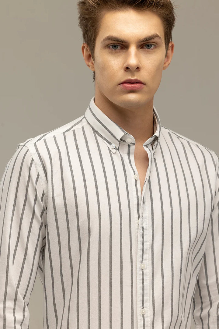 Bodil White Striped Shirt