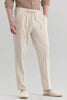 Wafty Beige Linen Trousers