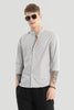 Ash Grey Plain Mandarin Shirt