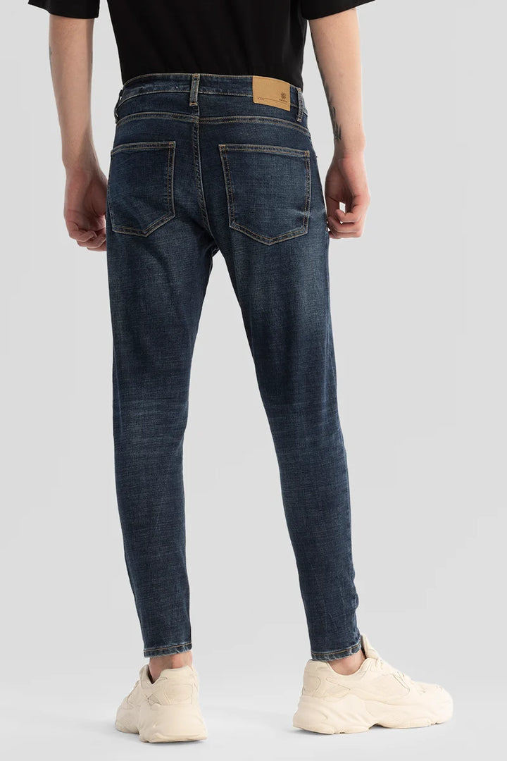 Dark Blue Plain Skinny Fit Jeans