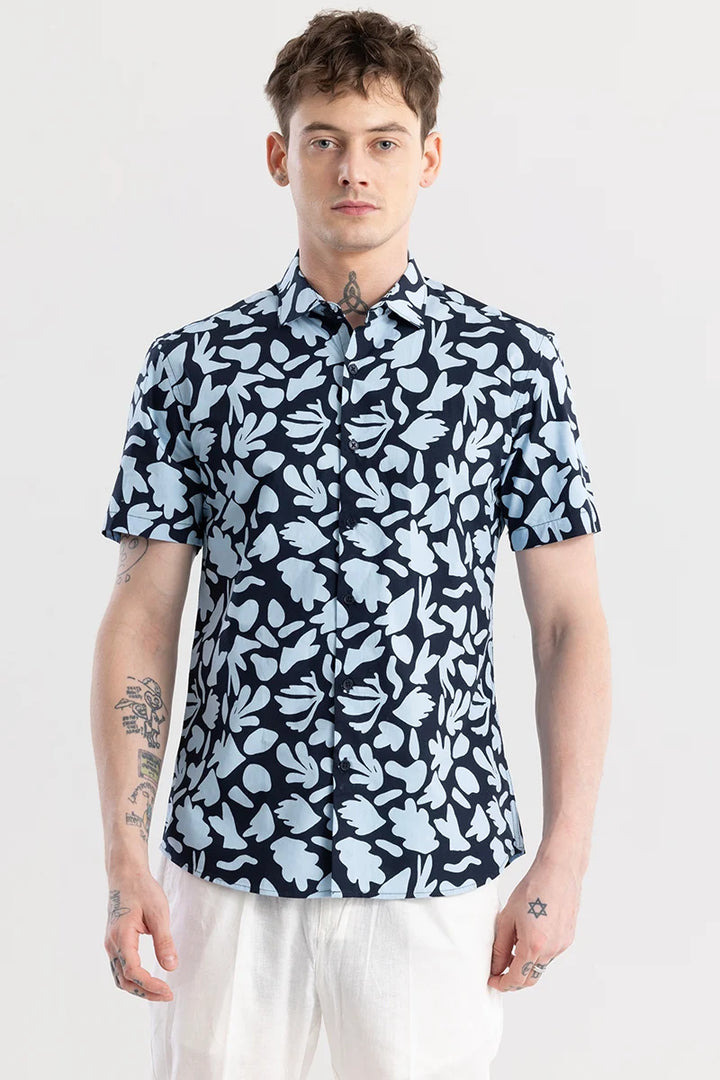 Ethereal Blue Abstract Shirt