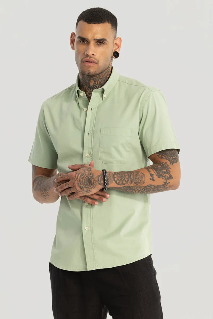 Light Green Oxford Solid Shirt