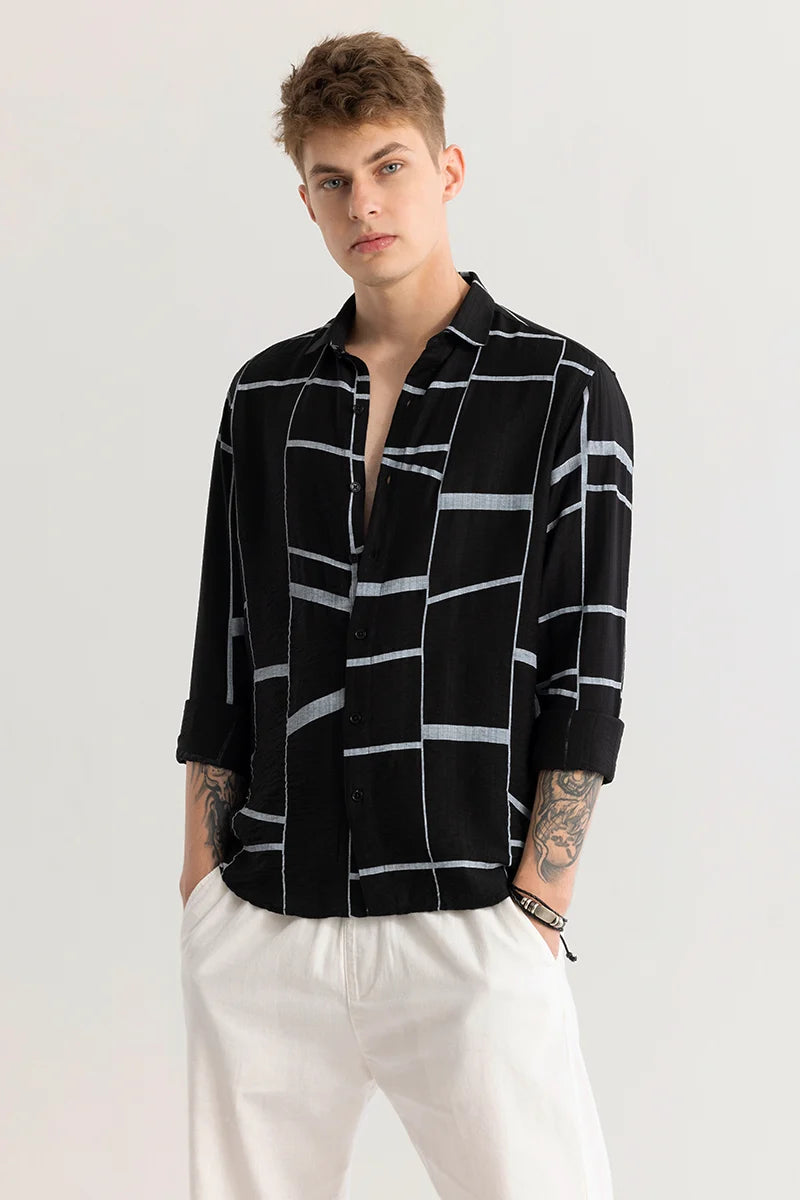 Hanne Abstract Black Shirt