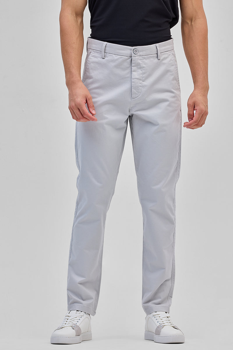 Cream Slim Fit Trousers