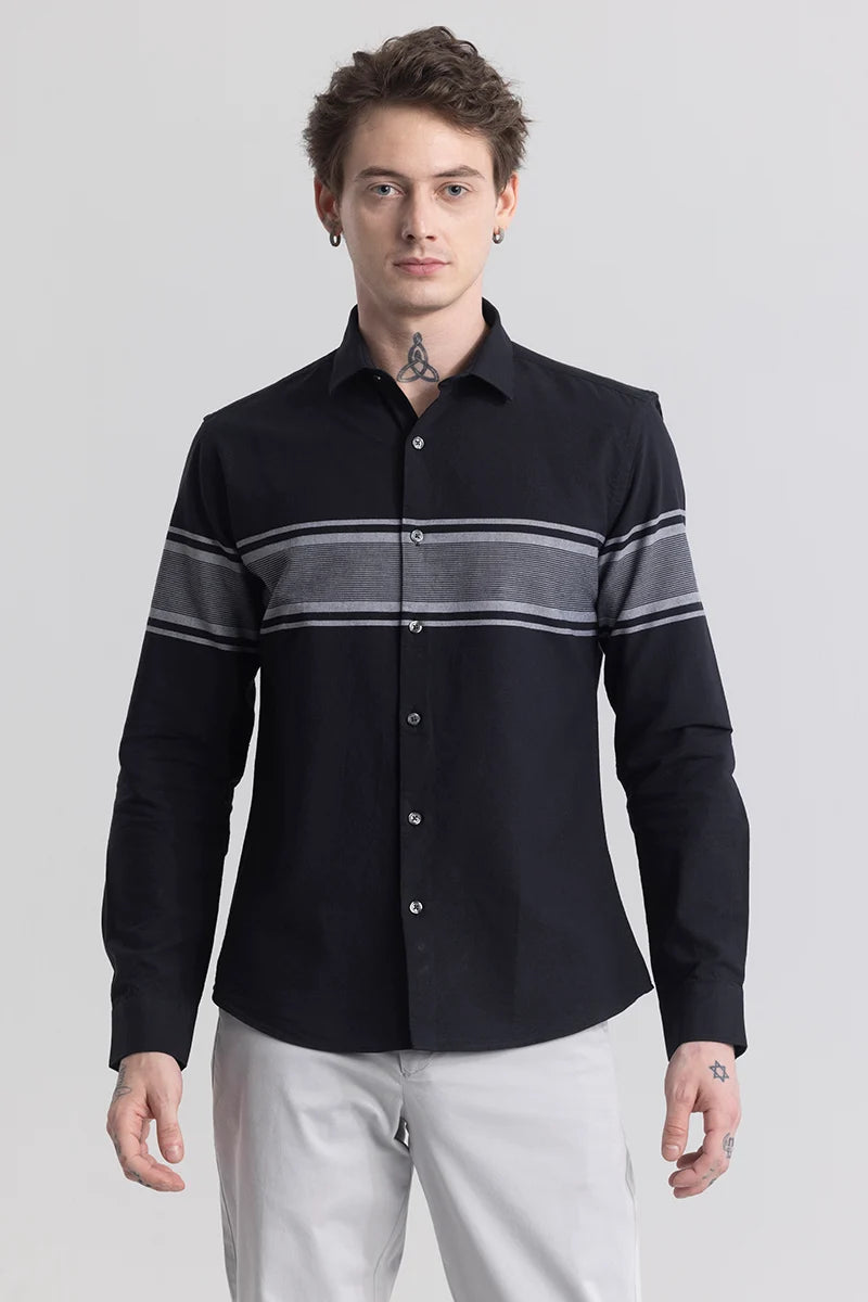 Stripelush Jet Black Stripe Shirt