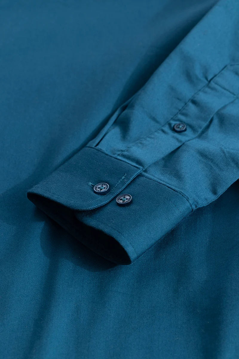 Benoit Teal Plain Shirts