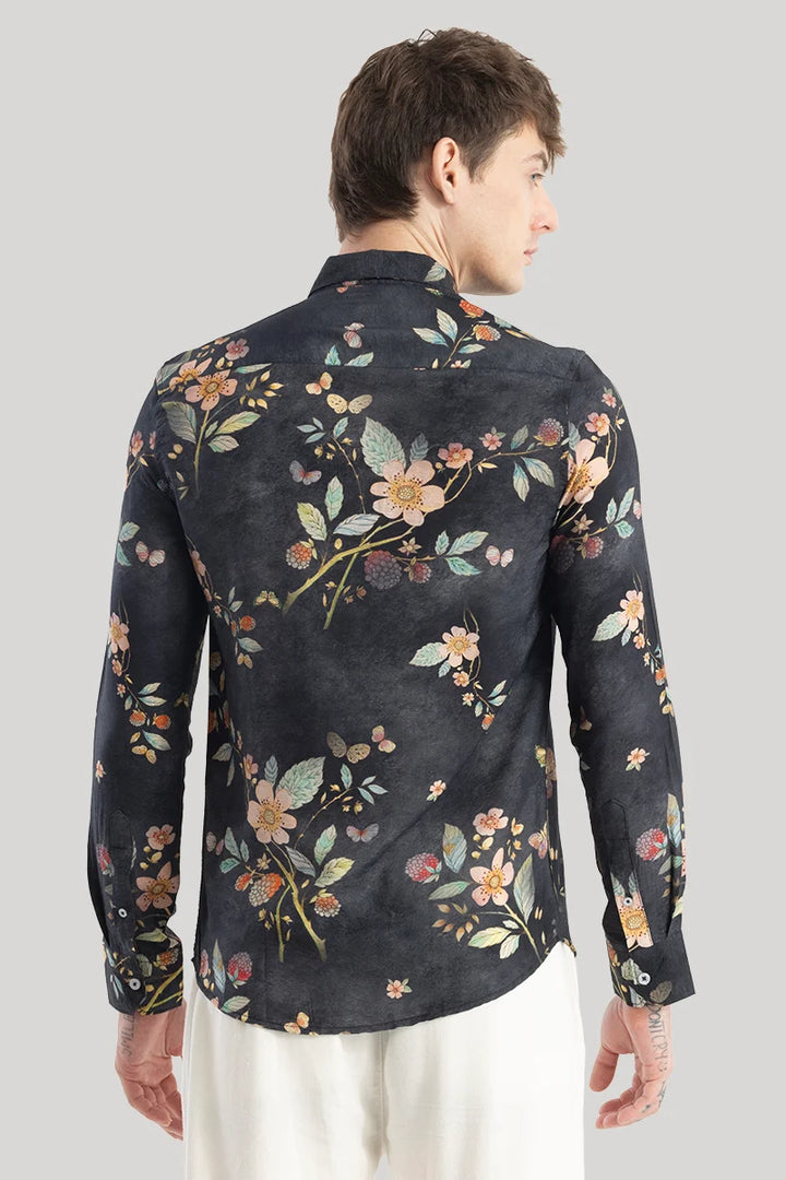 Axel Black Floral Shirts