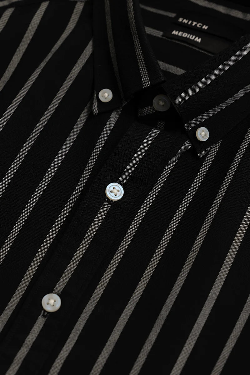 Bodil Black Striped Shirt