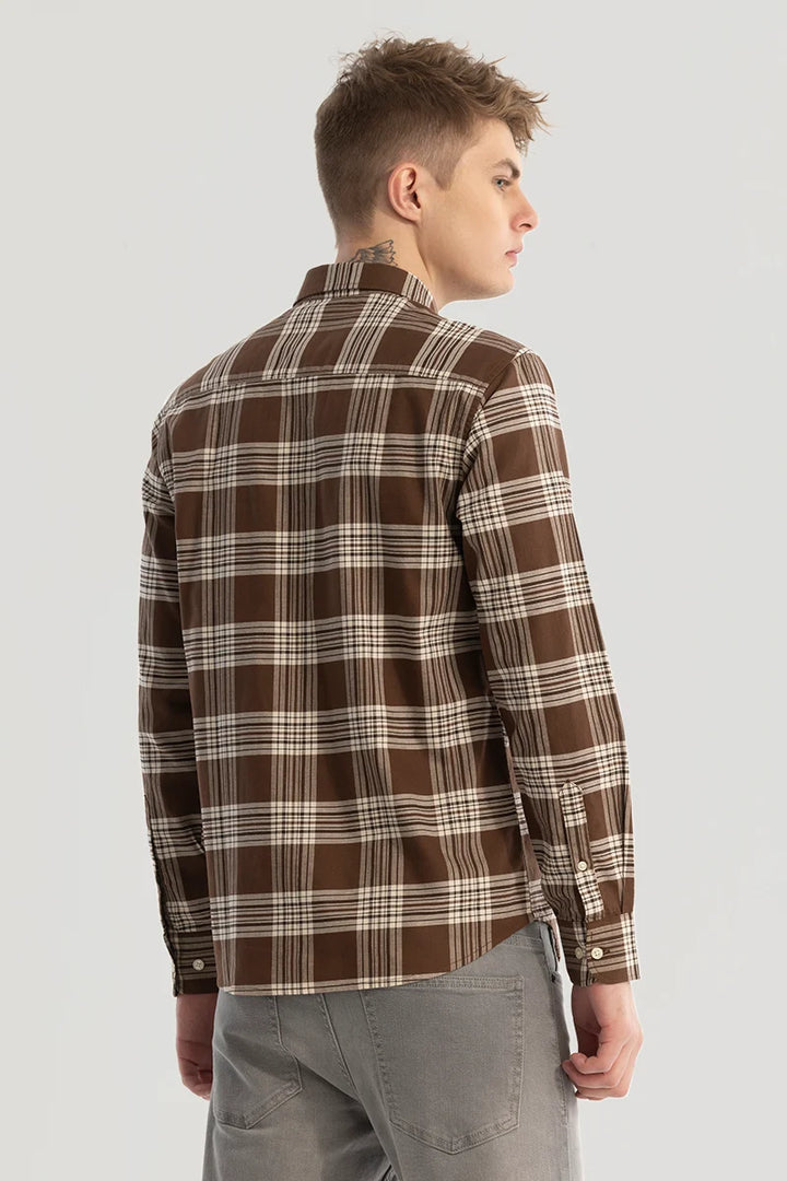 Brown Checks Oxford Shirt